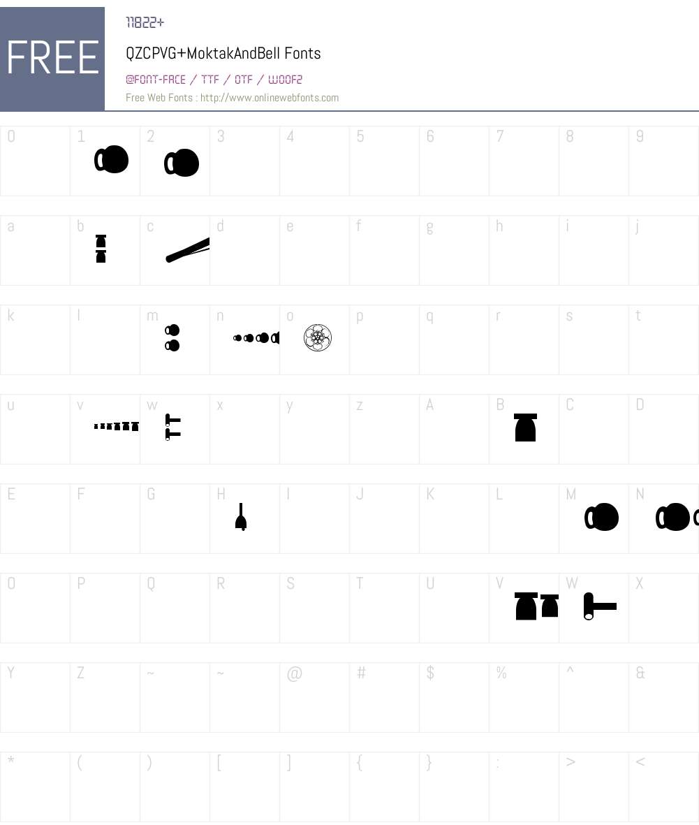 QZCPVG+MoktakAndBell Font Screenshots