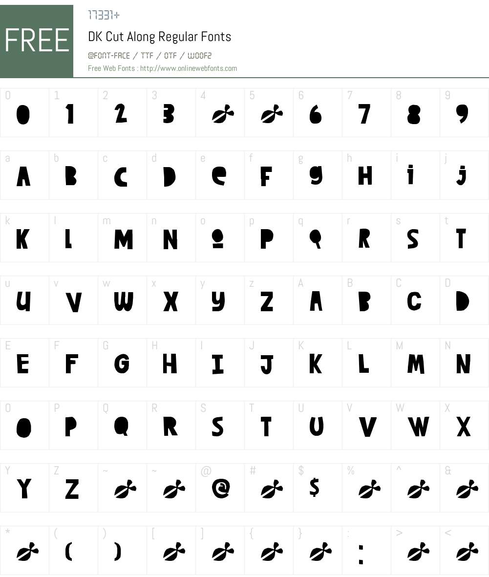 DK Cut Along Font Screenshots