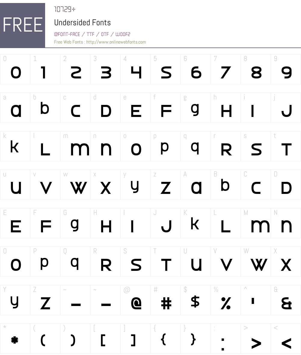 Undersided Font Screenshots