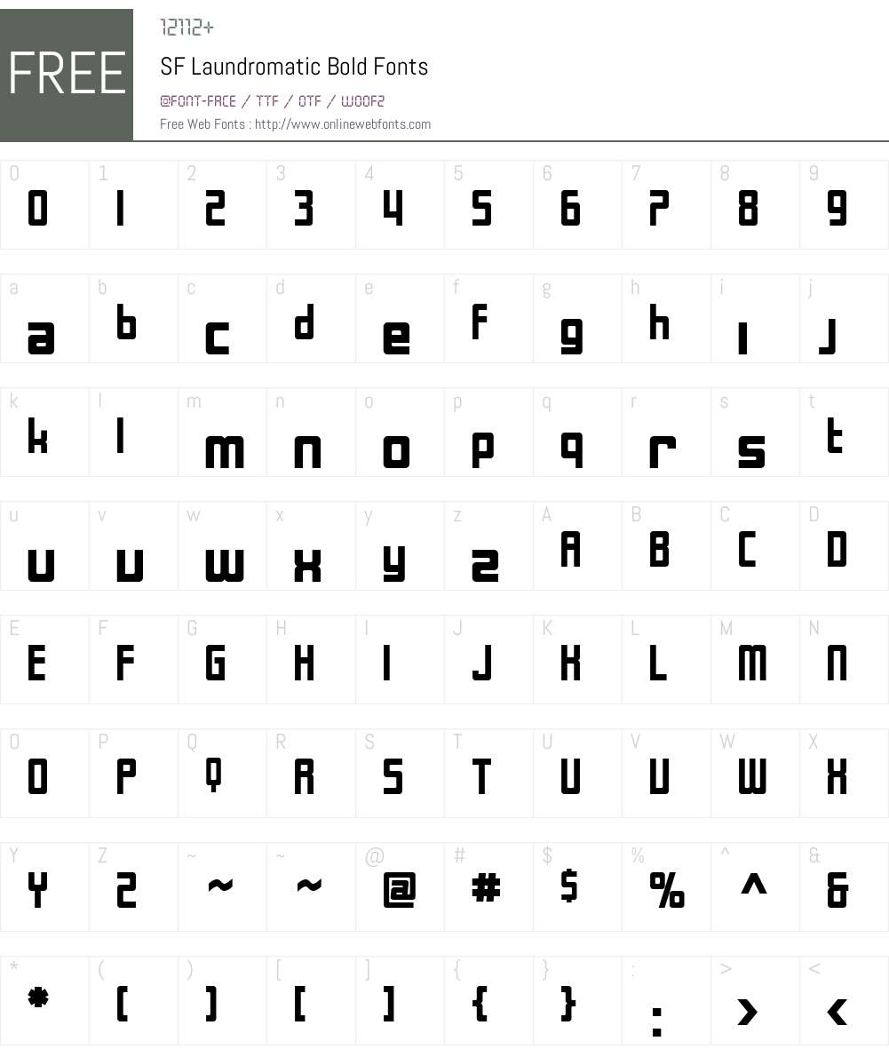 SF Laundromatic Font Screenshots