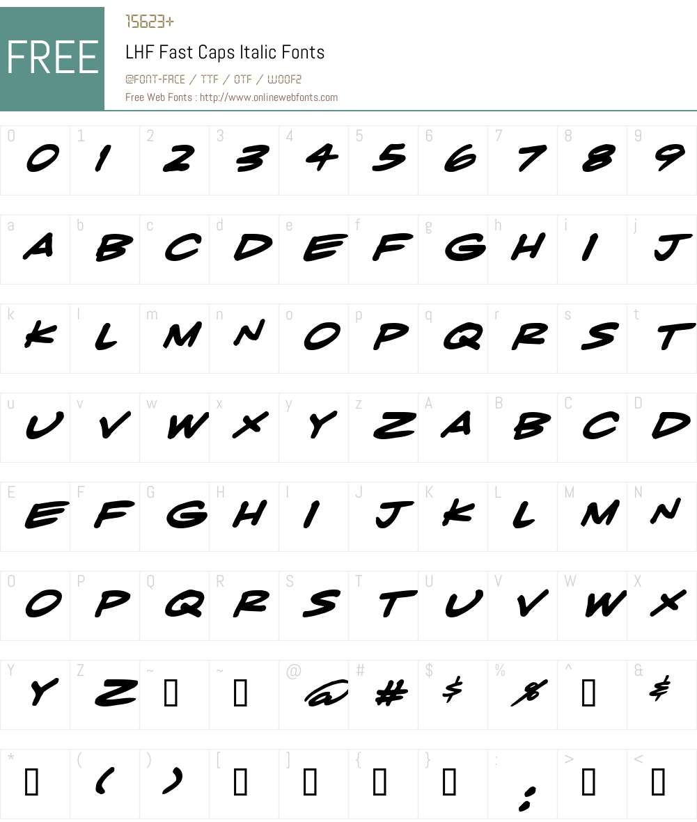 LHF Fast Caps Font Screenshots