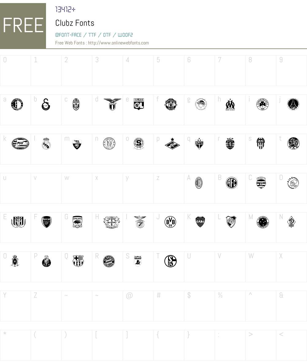 Clubz Font Screenshots