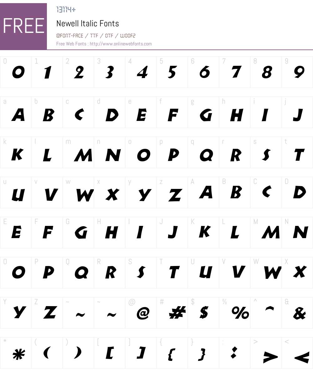 Newell Font Screenshots