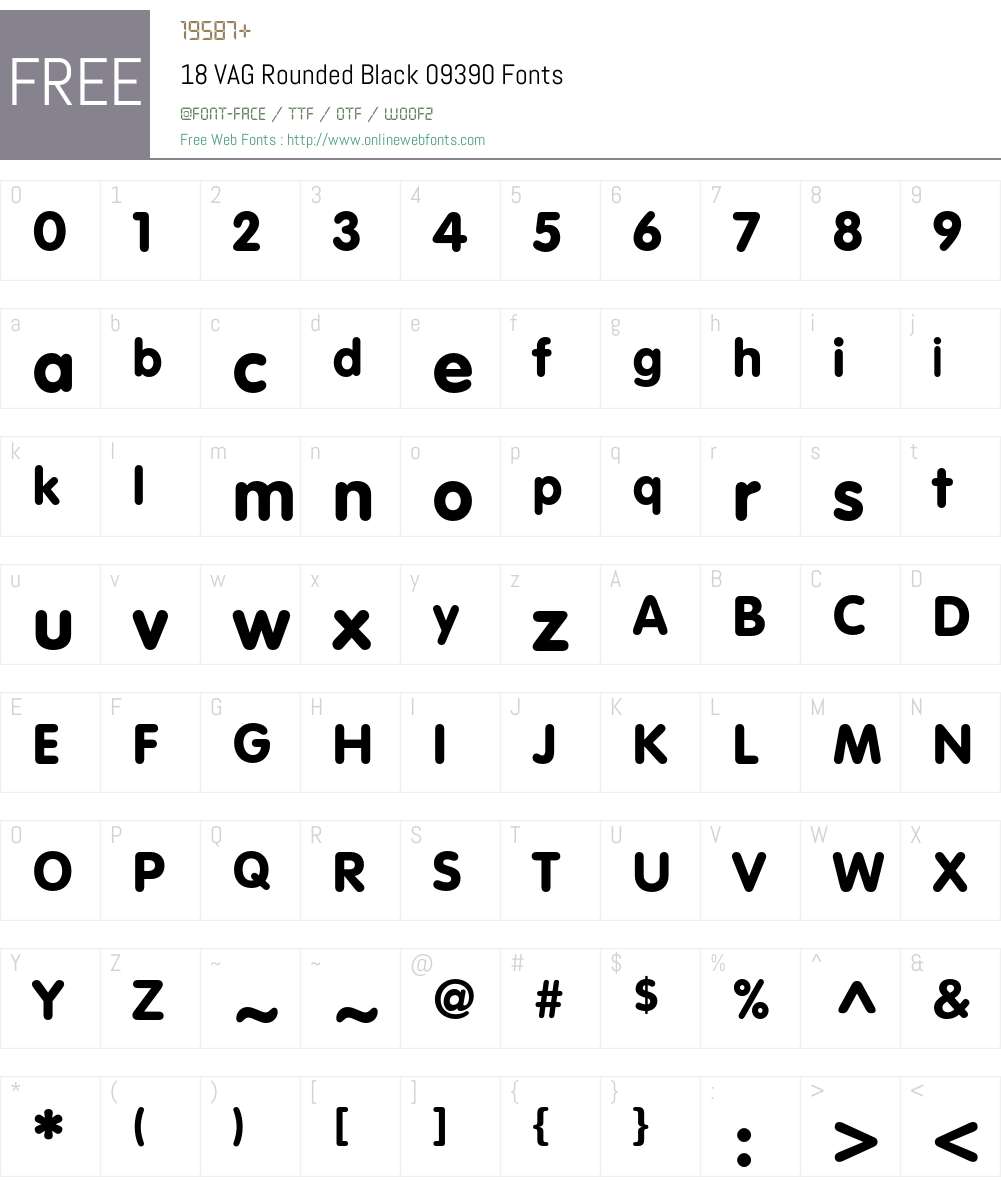 VAGRounded Font Screenshots