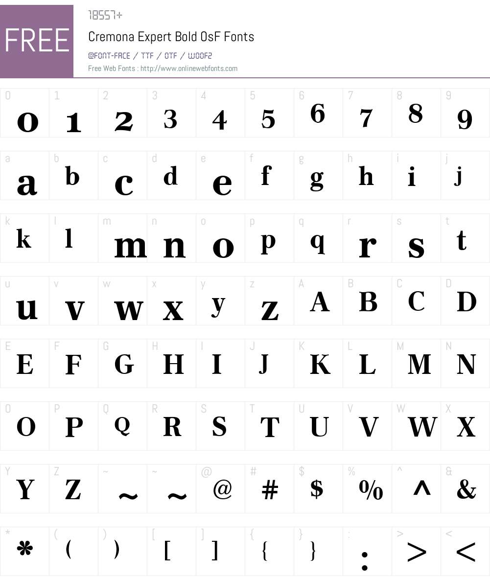 Cremona Expert BQ Font Screenshots