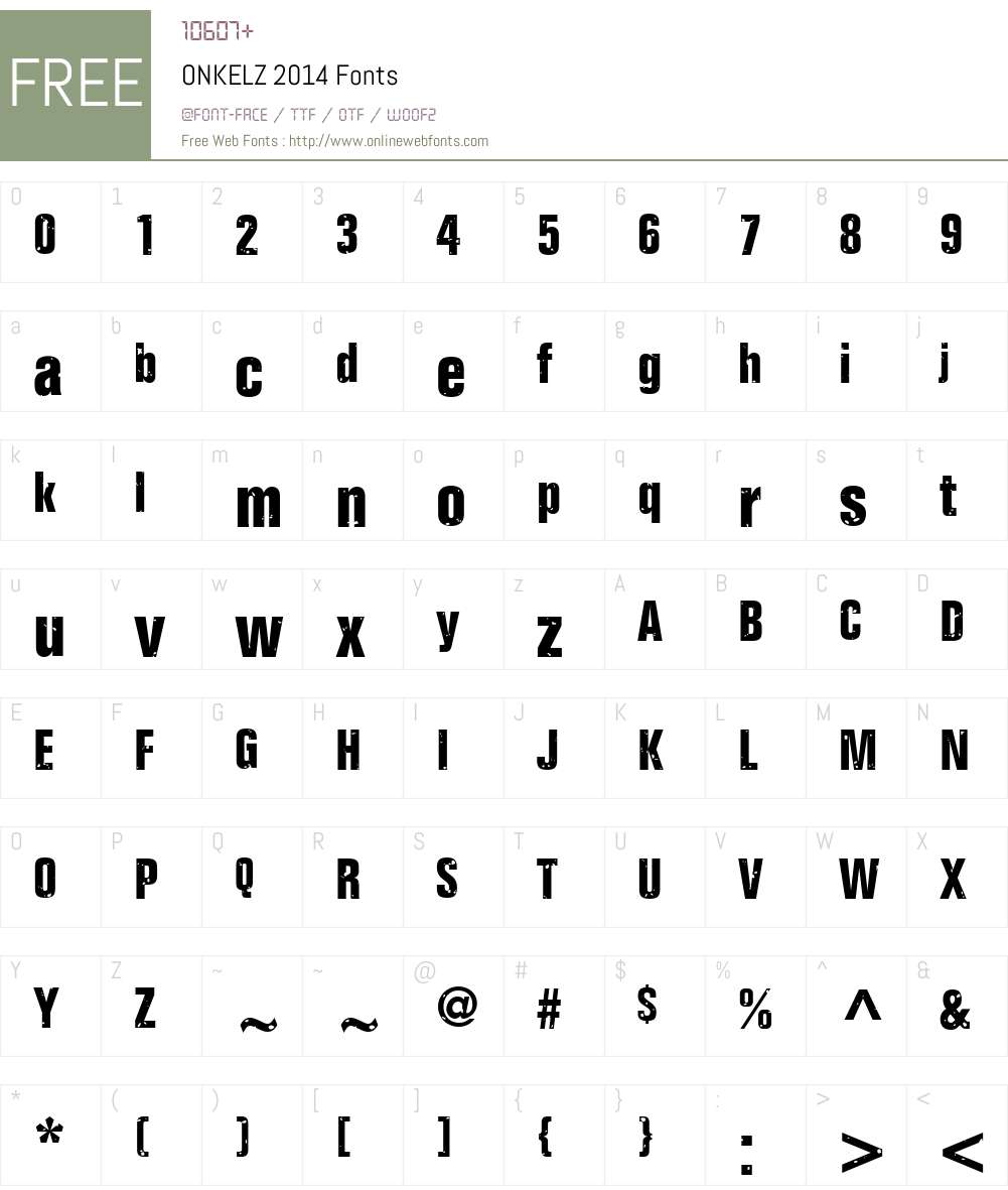 ONKELZ 2014 Font Screenshots