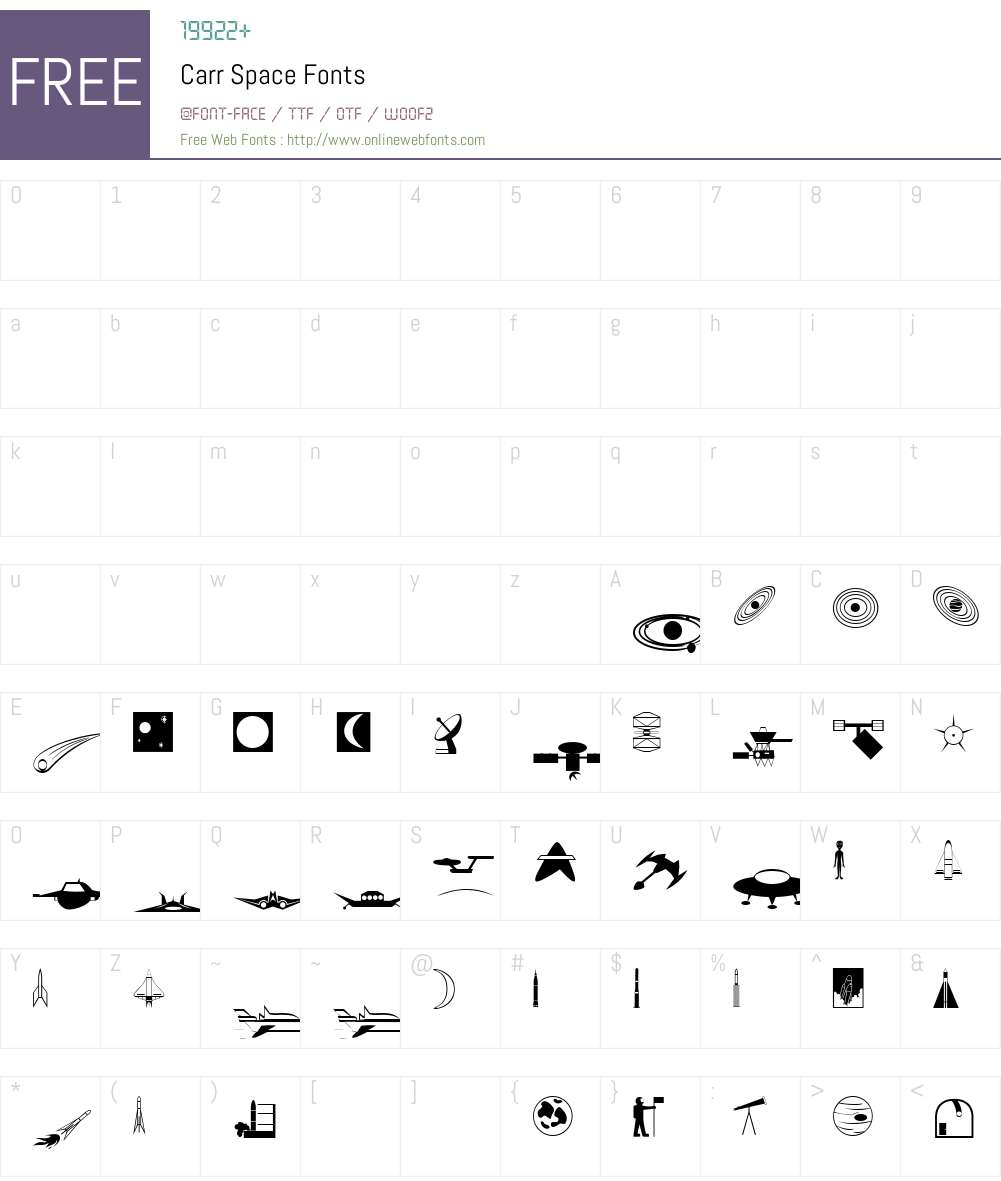 Carr Space Font Screenshots