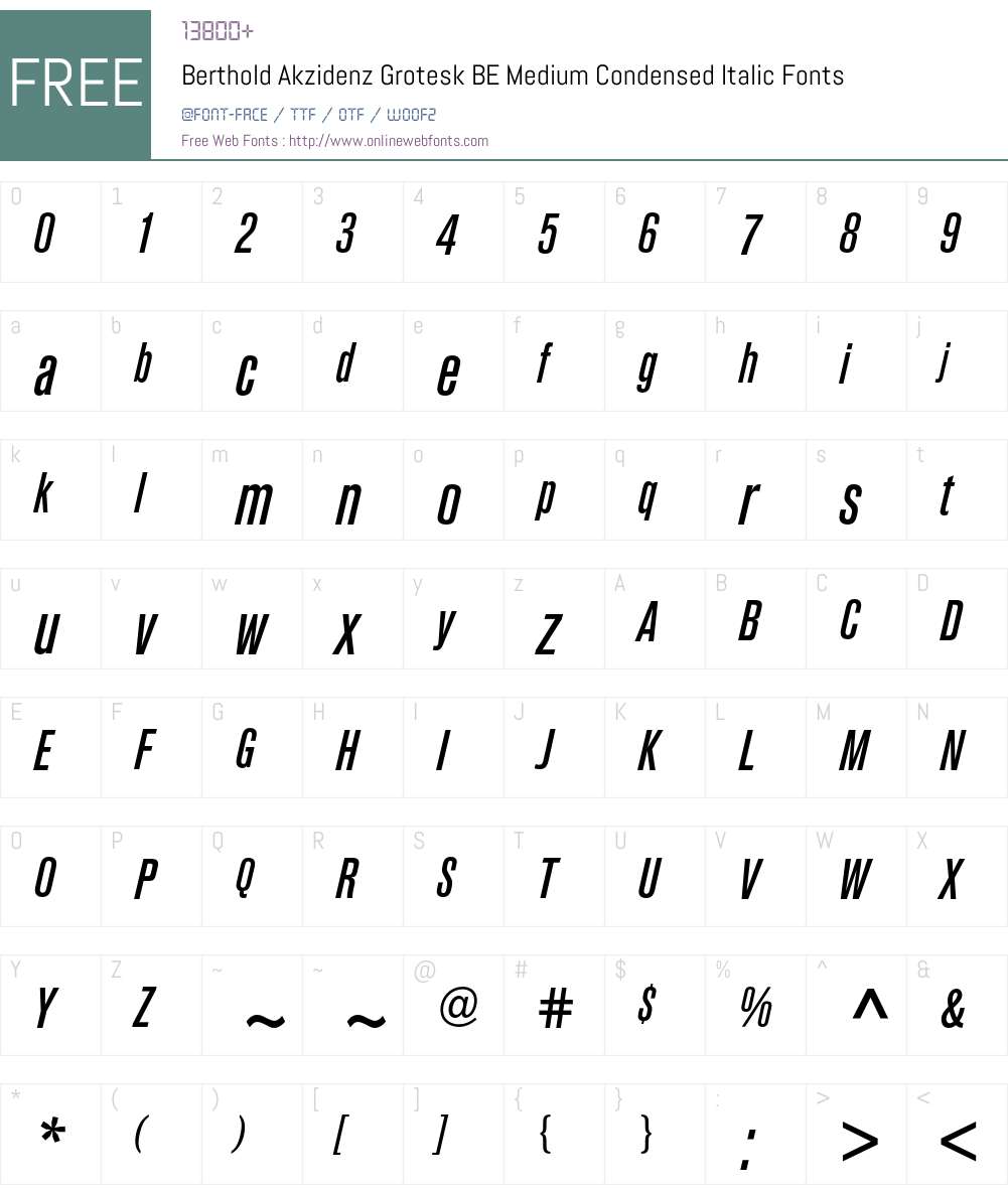 Berthold Akzidenz Grotesk BE Font Screenshots