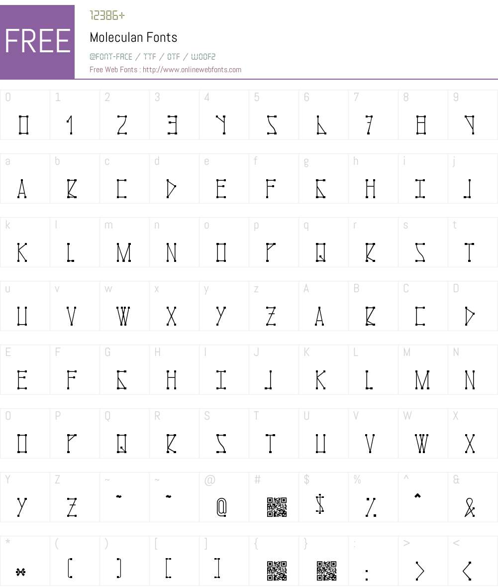 Moleculan Font Screenshots