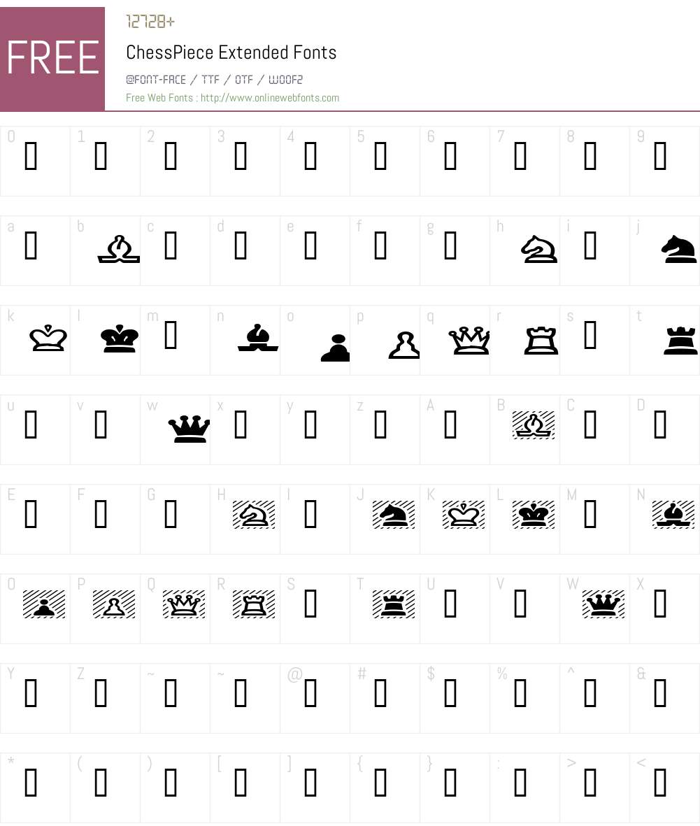 ChessPiece Font Screenshots