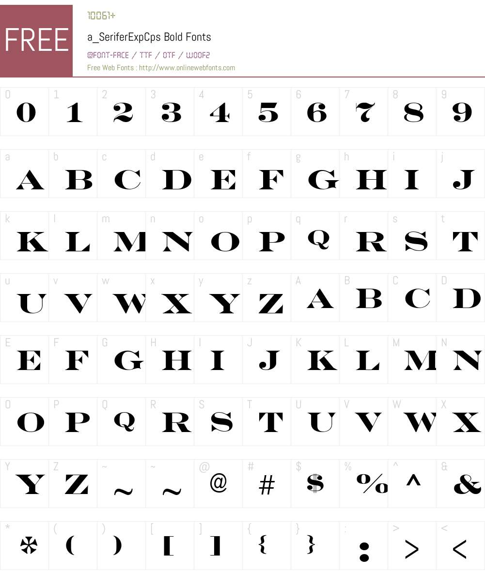 a_SeriferExpCps Font Screenshots