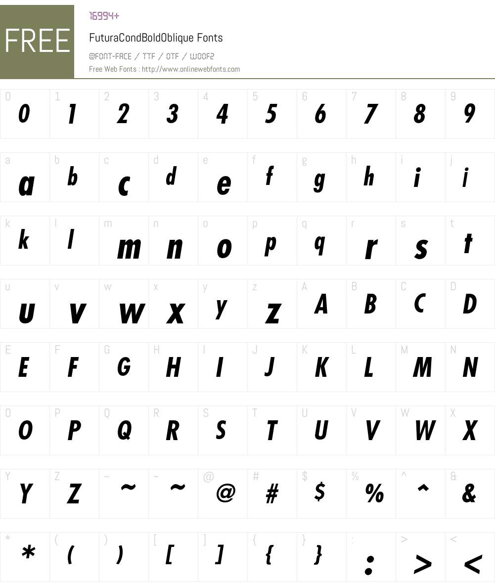 Futura Font Screenshots