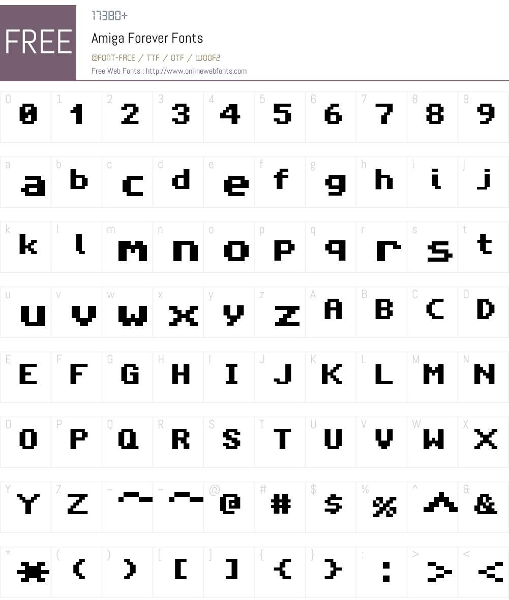 Amiga Forever Font Screenshots