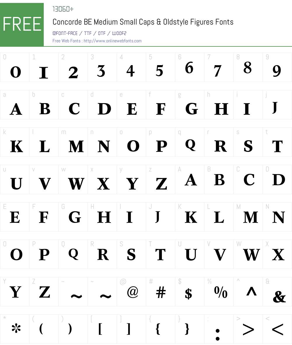 Concorde BE Font Screenshots