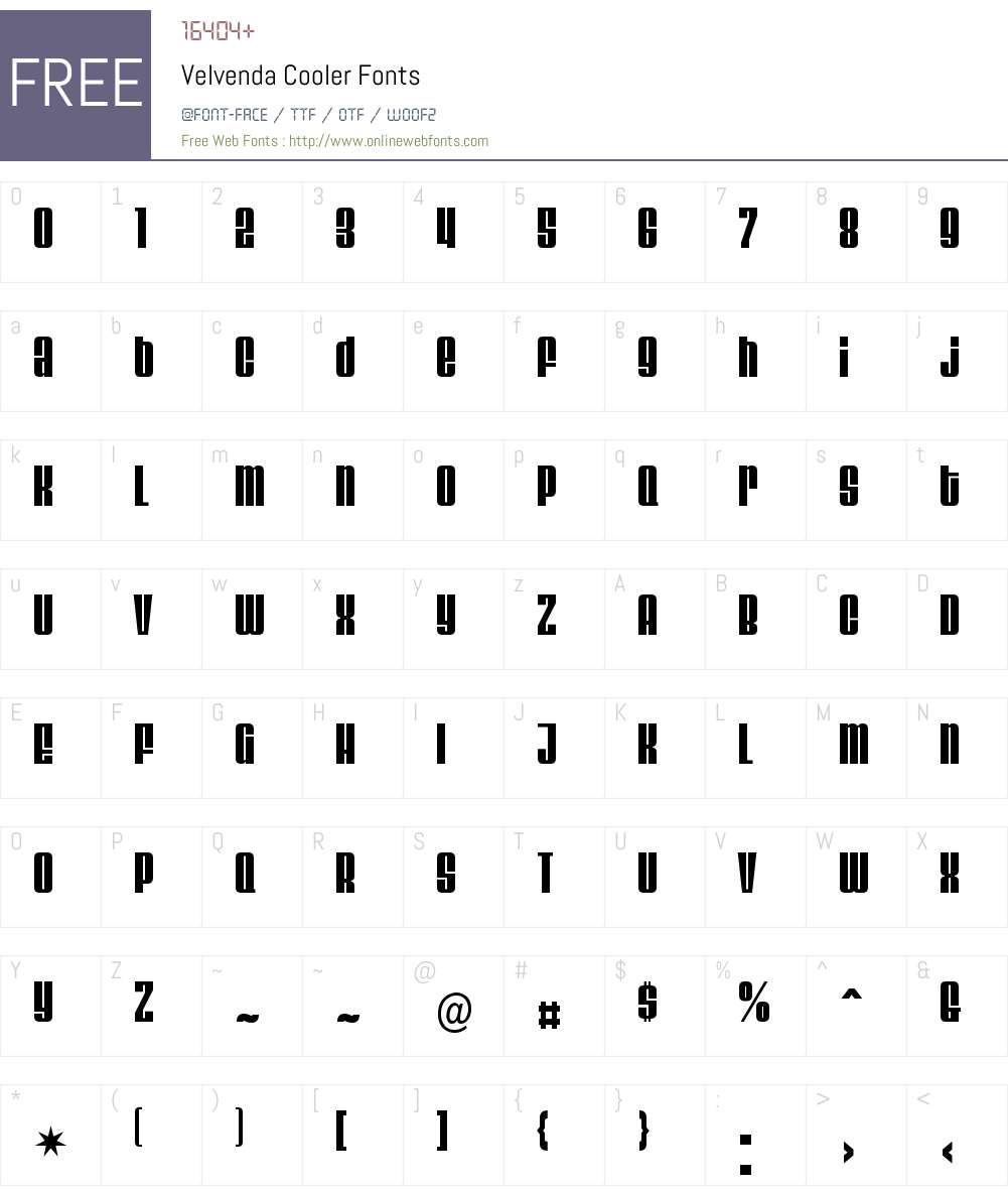 Velvenda Cooler Font Screenshots