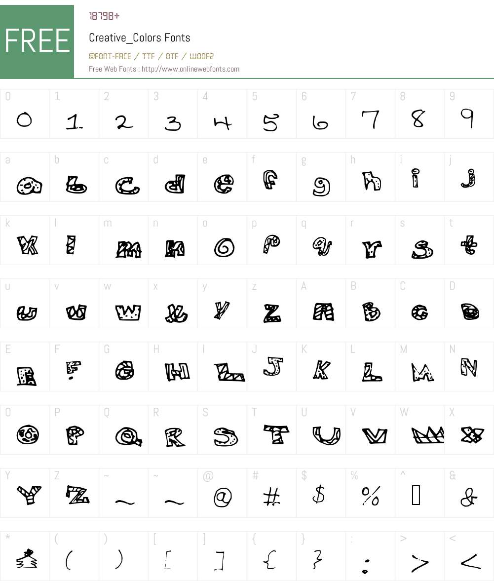 Creative_Colors Font Screenshots