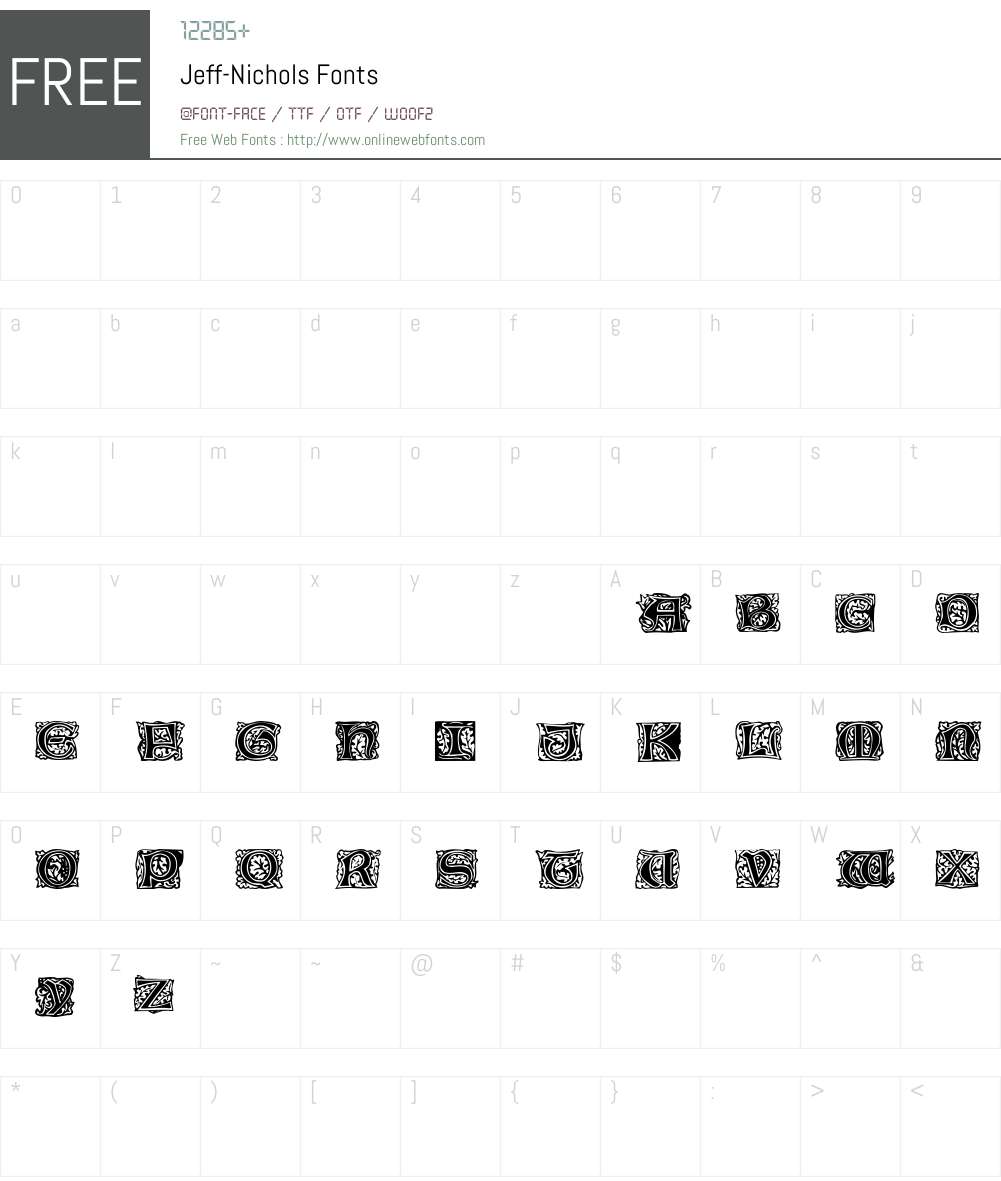 Jeff-Nichols Font Screenshots