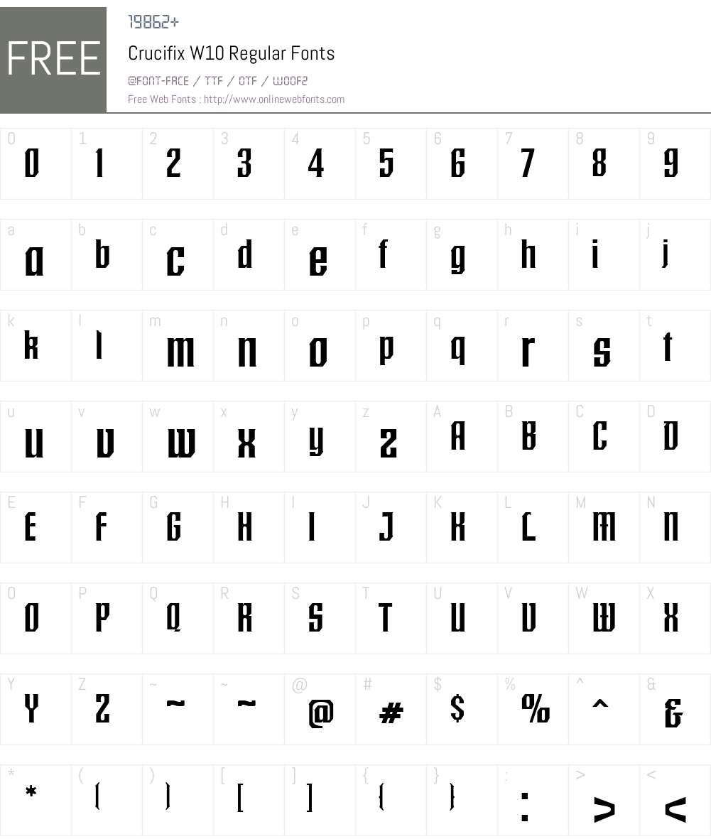 Crucifix Font Screenshots