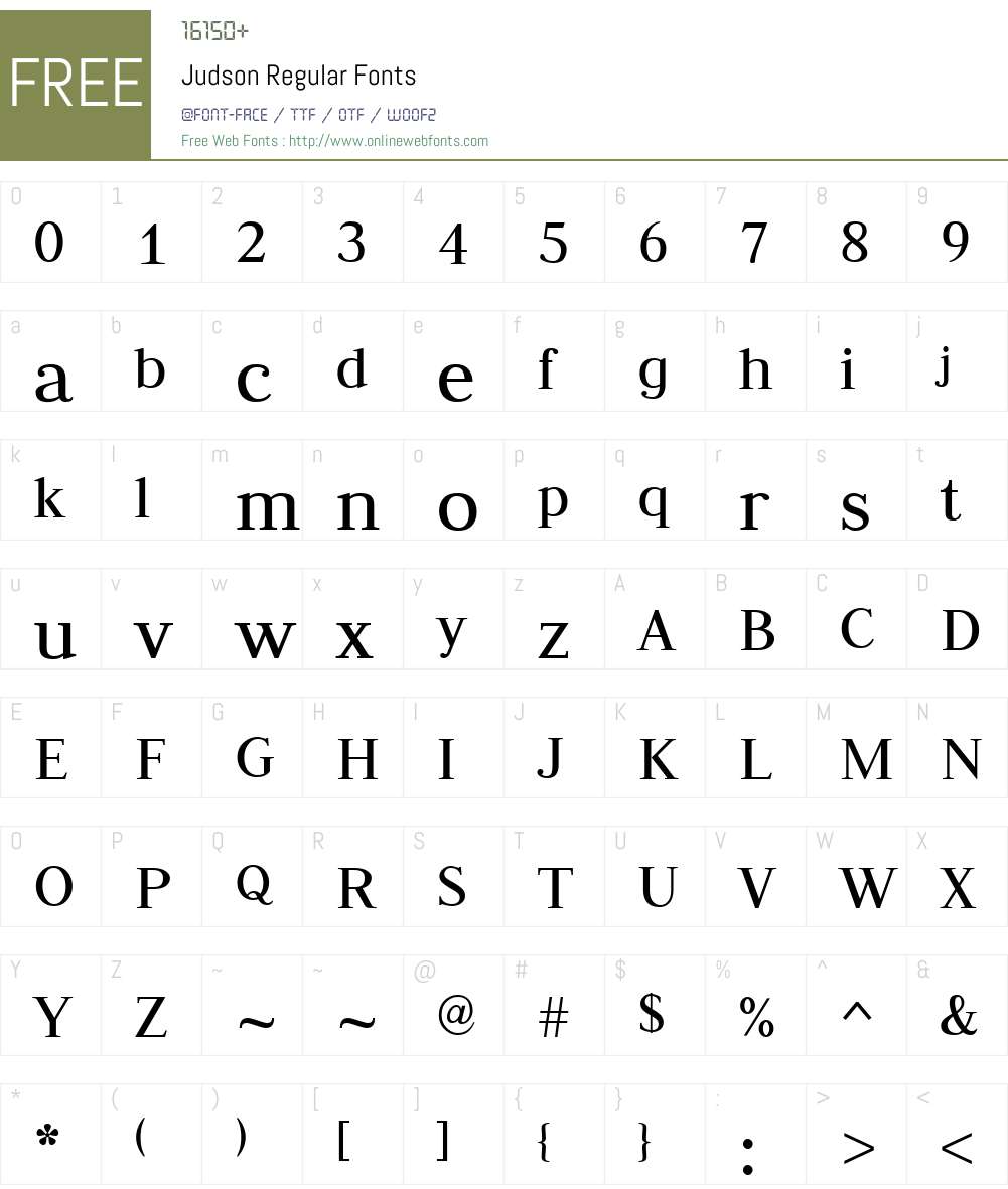 Judson Font Screenshots