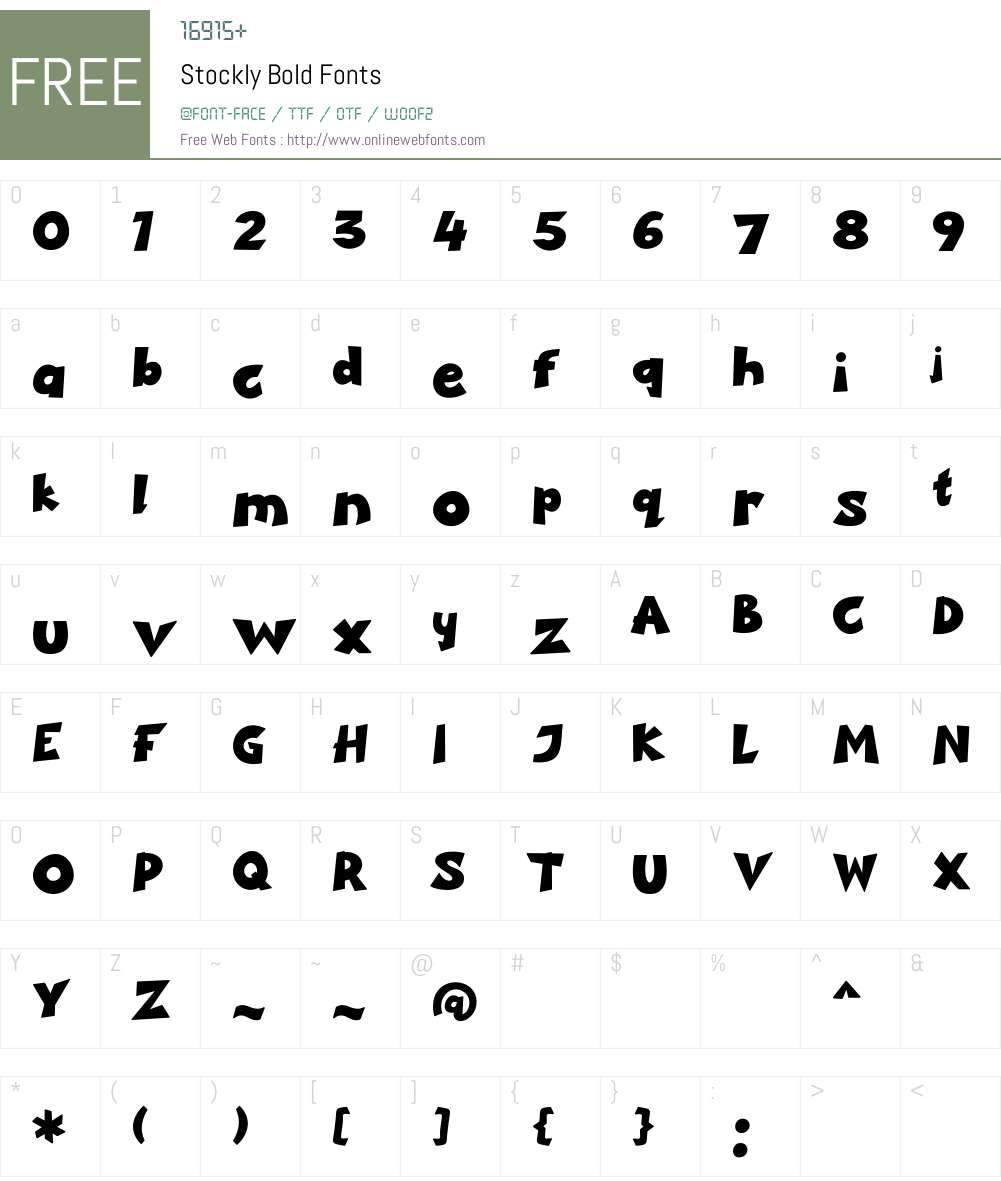Stockly Font Screenshots