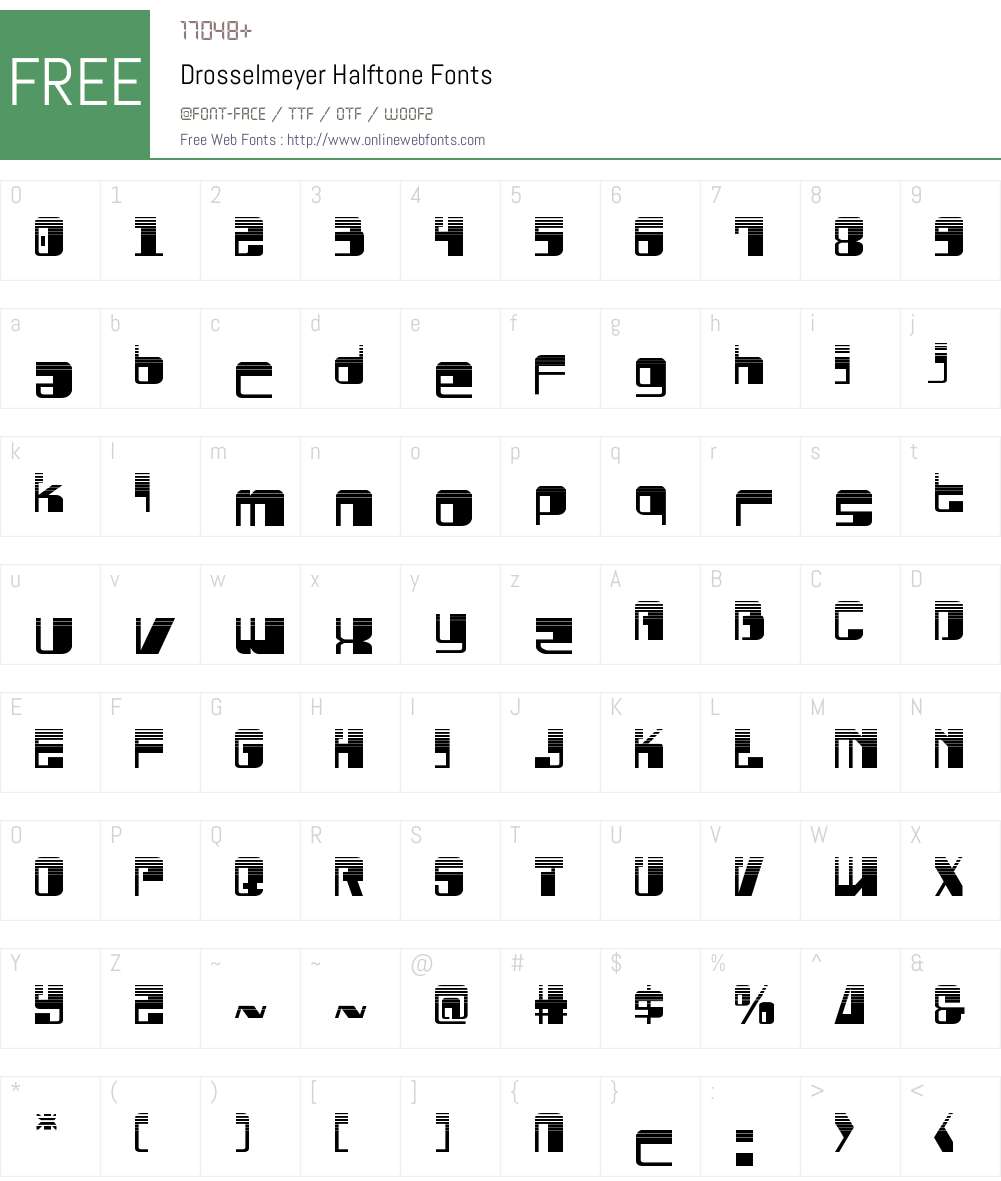 Drosselmeyer Halftone Font Screenshots