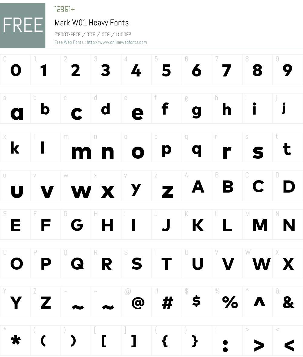 MarkW01-Heavy Font Screenshots