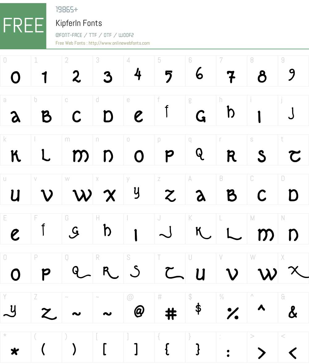 Kipferln Font Screenshots