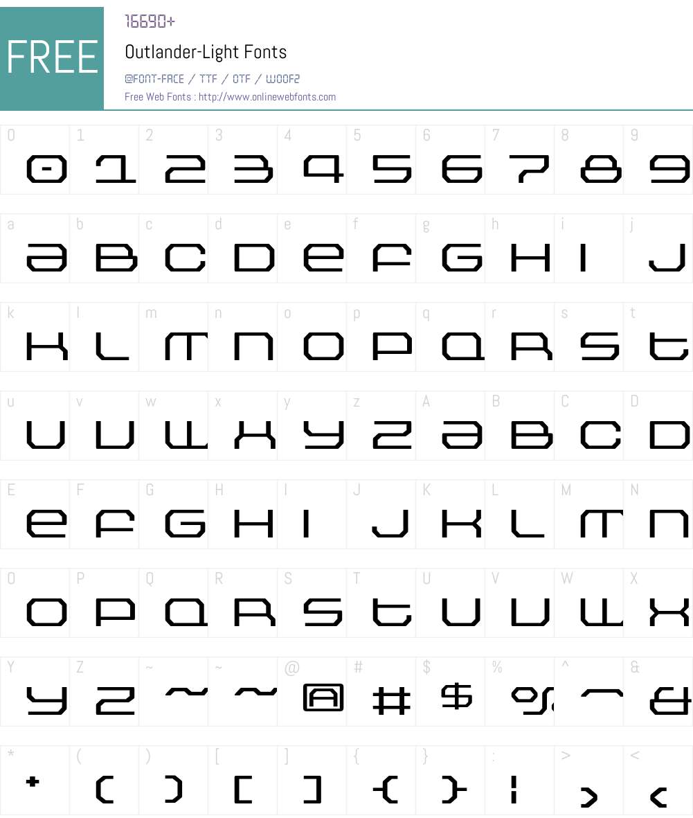 Outlander Font Screenshots