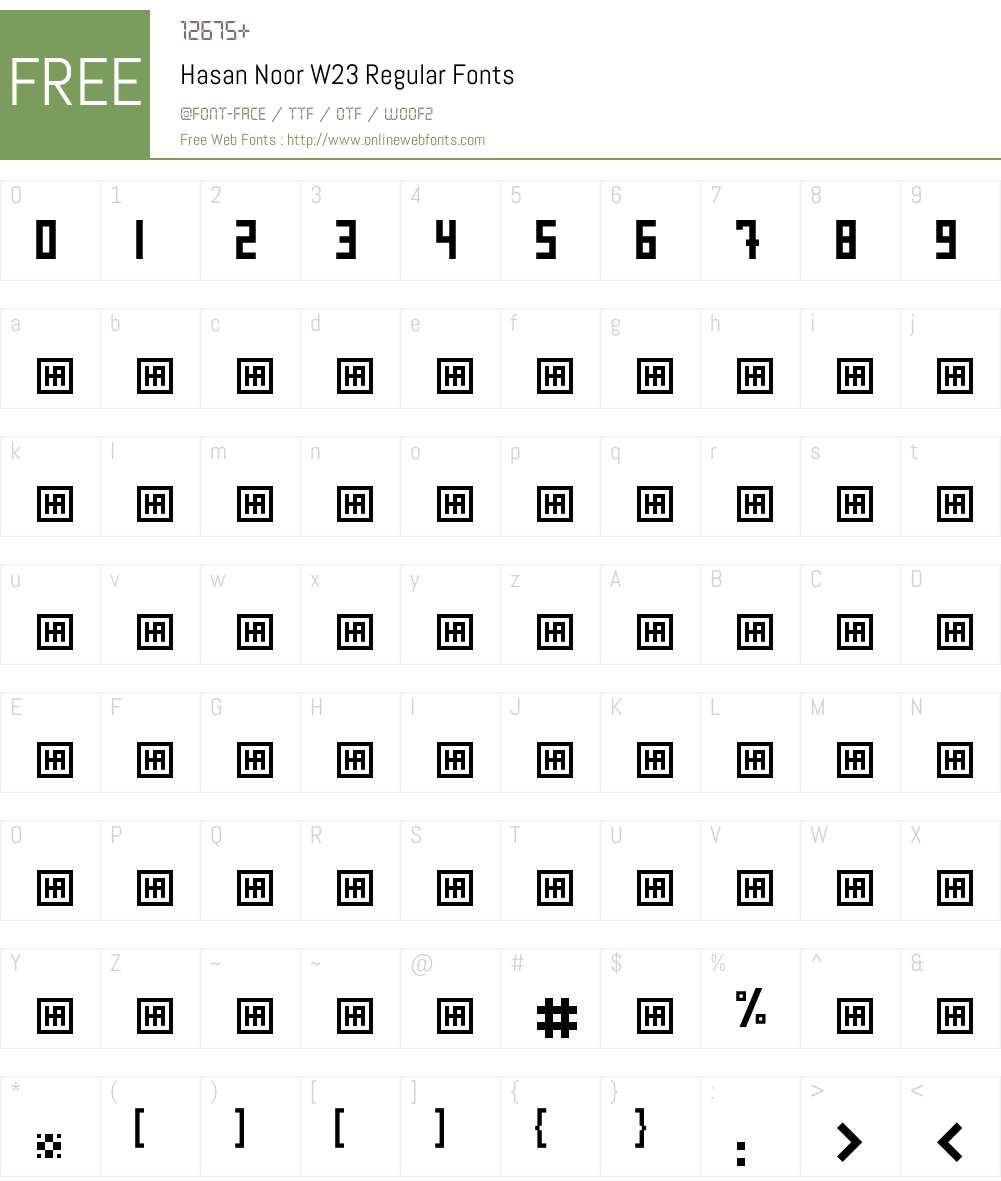 Hasan Noor Font Screenshots