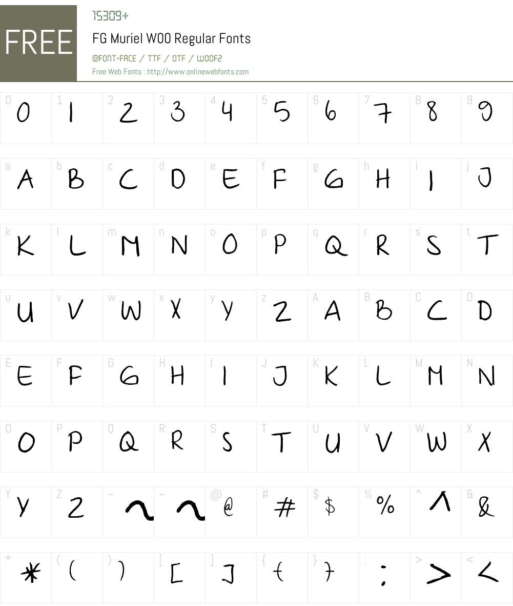 FGMurielW00-Regular Font Screenshots