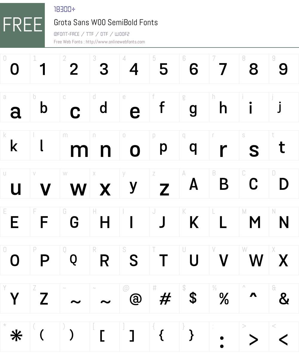 GrotaSansW00-SemiBold Font Screenshots