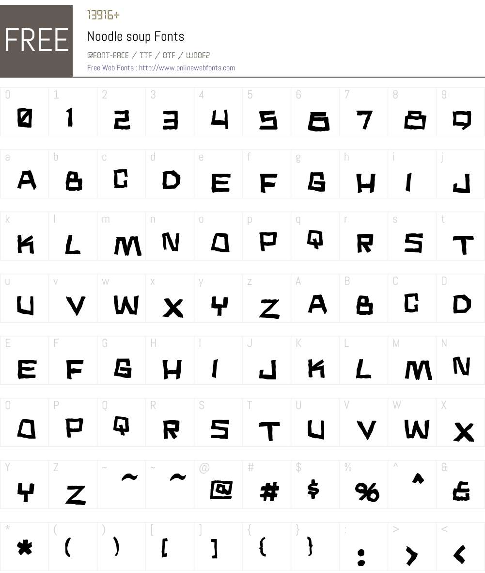 Noodle soup Font Screenshots