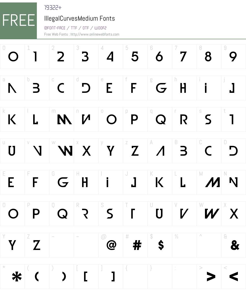 Illegal Curves Font Screenshots