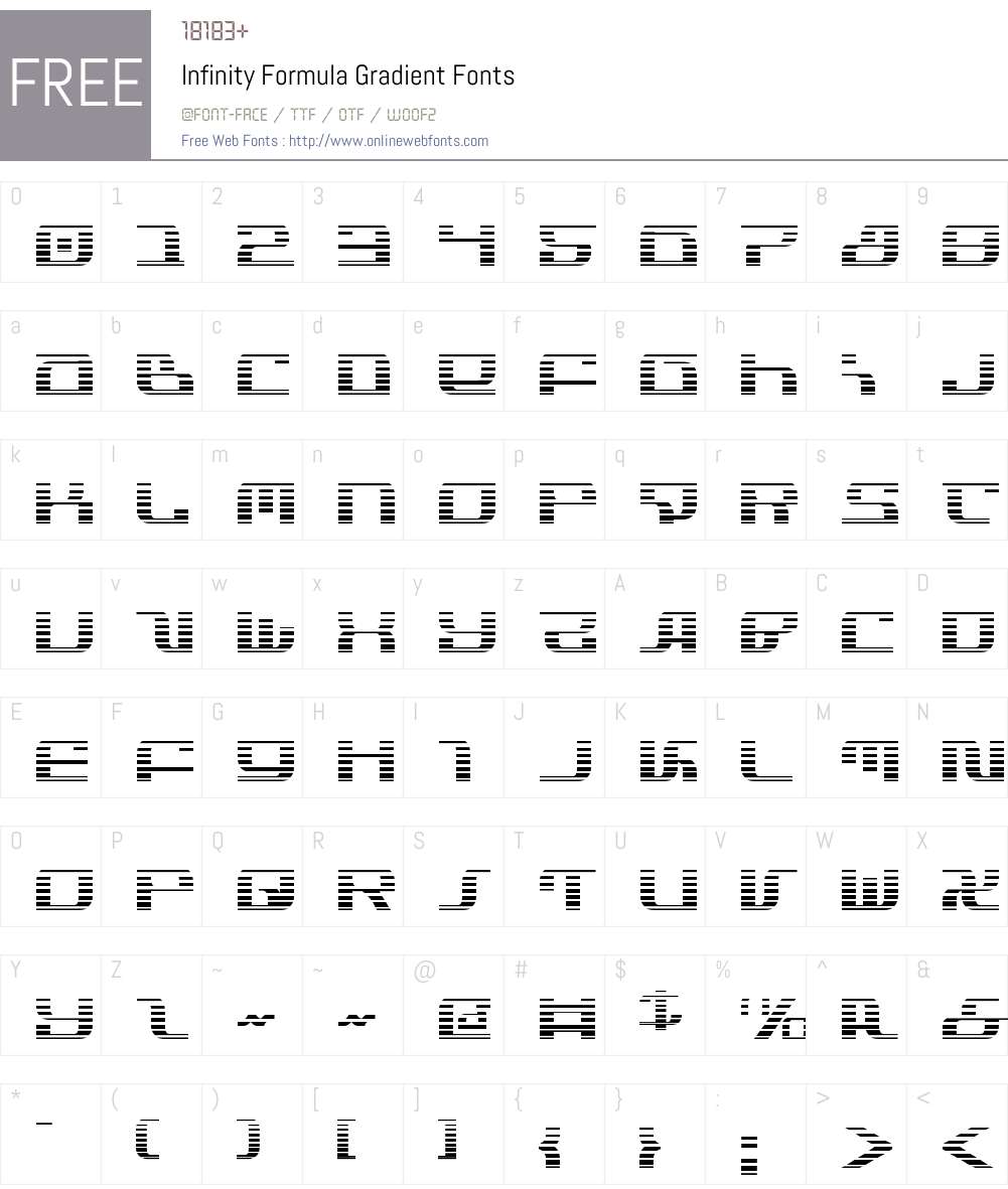 Infinity Formula Gradient 1 Fonts Free Download - OnlineWebFonts.COM