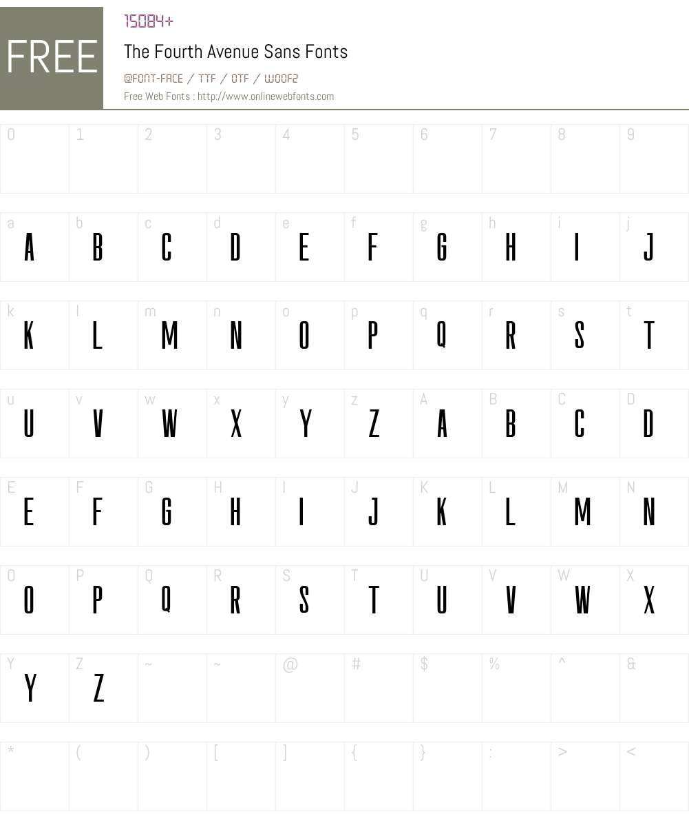 The Fourth Avenue Sans Font Screenshots
