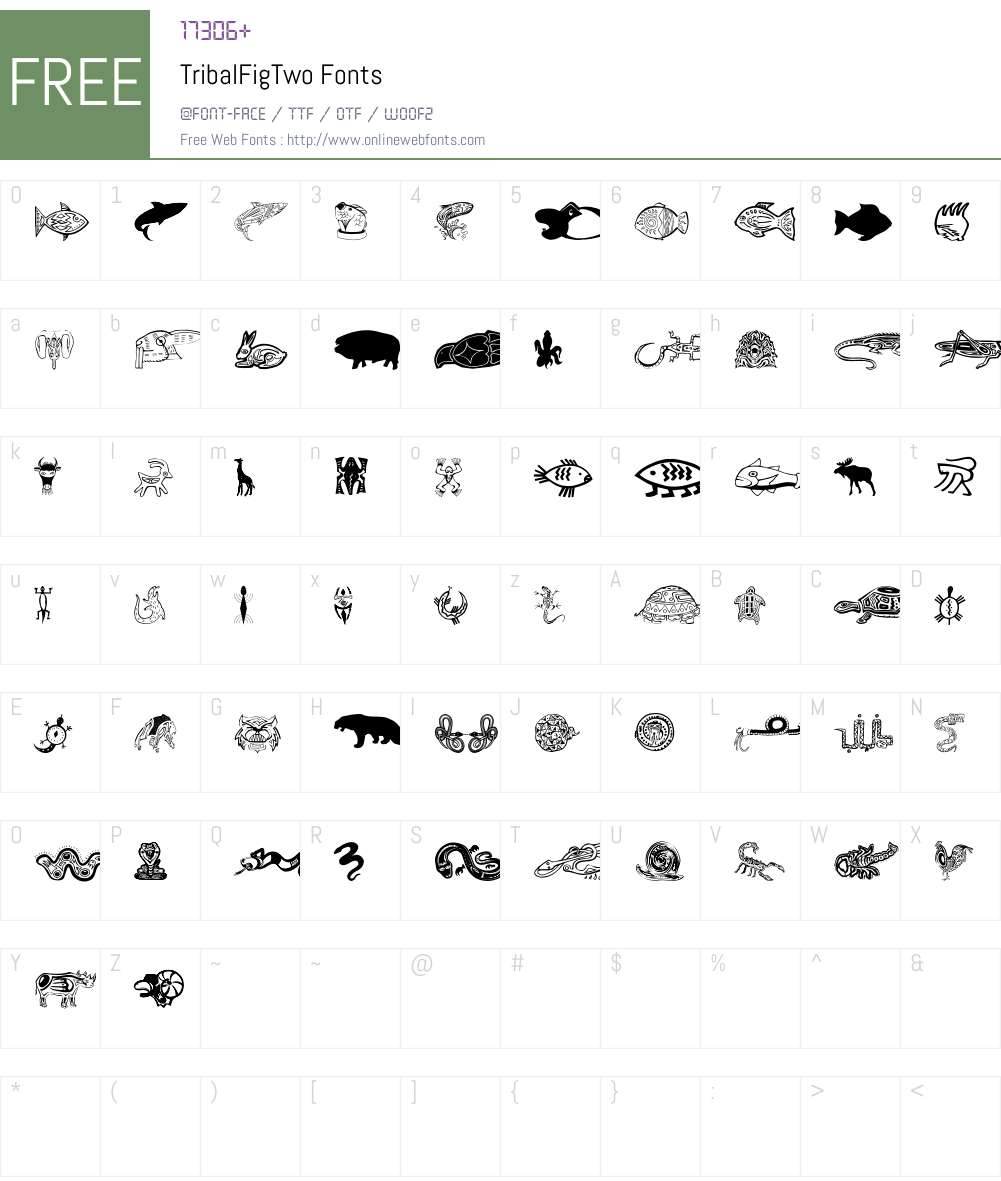 TribalFigTwo Font Screenshots