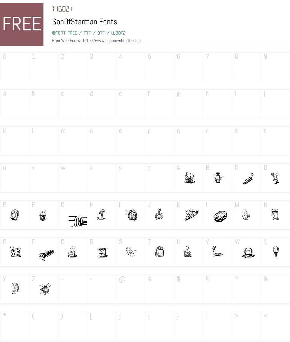 SonOfStarman Font Screenshots