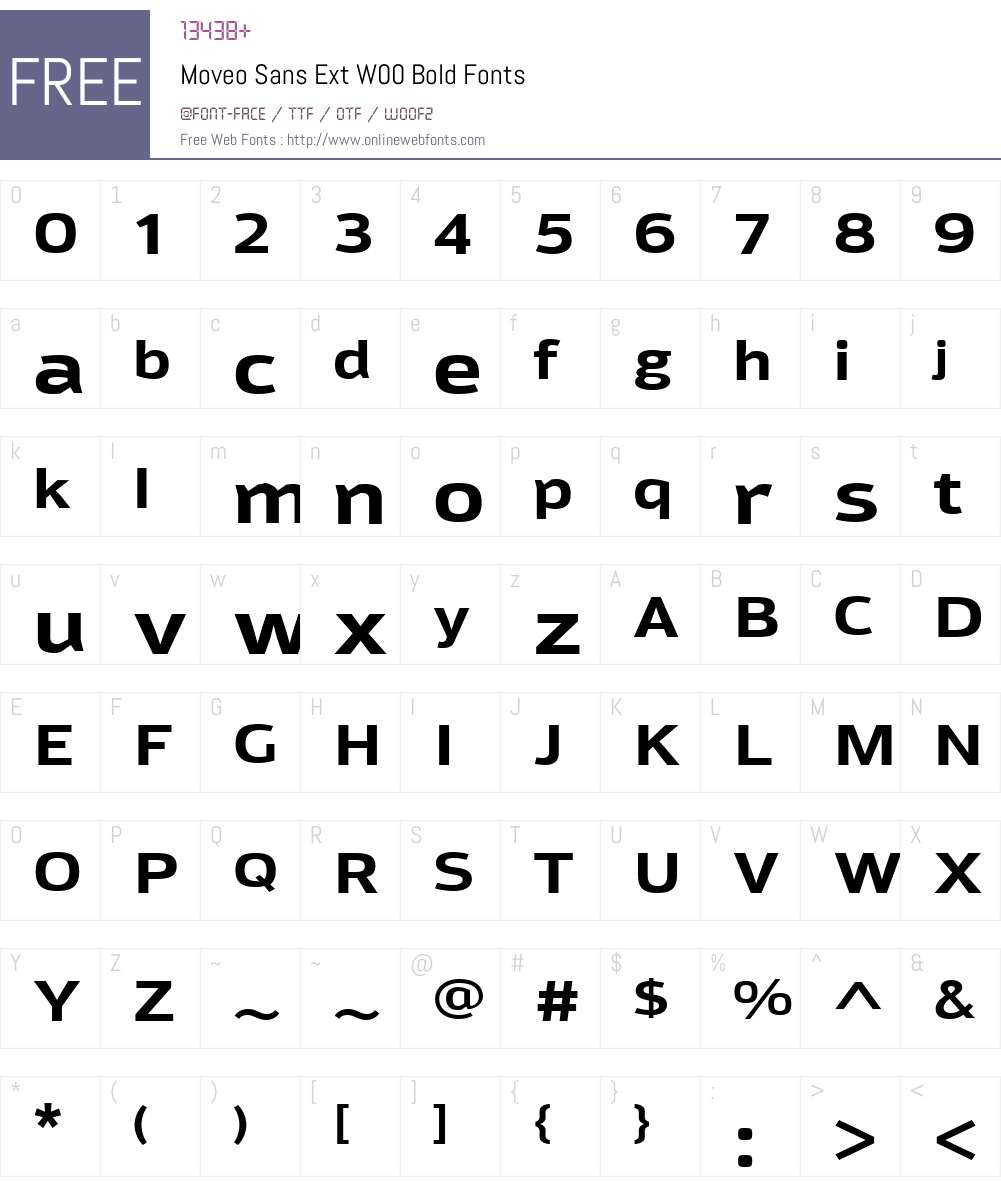 MoveoSansExtW00-Bold Font Screenshots