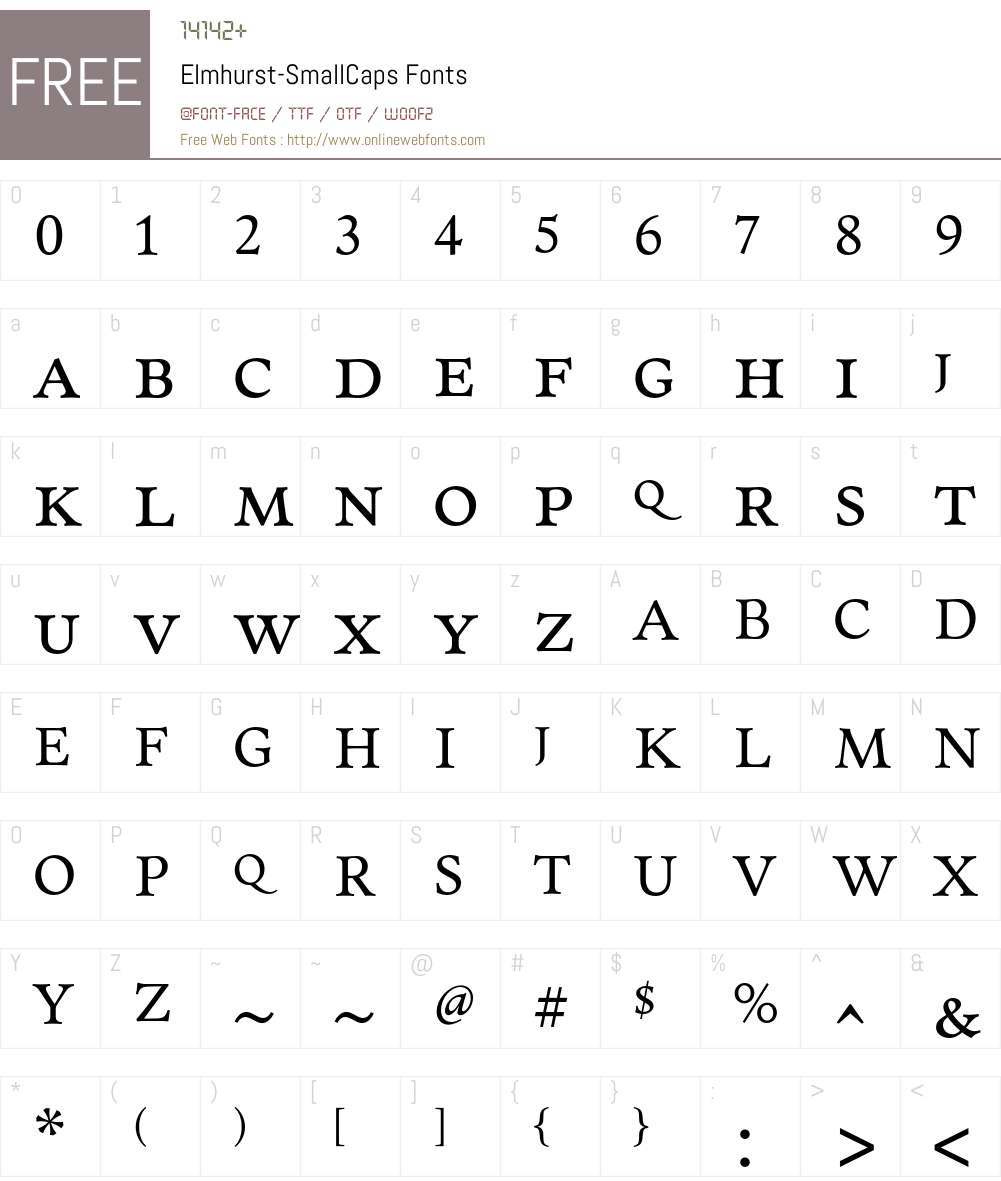 Elmhurst Font Screenshots