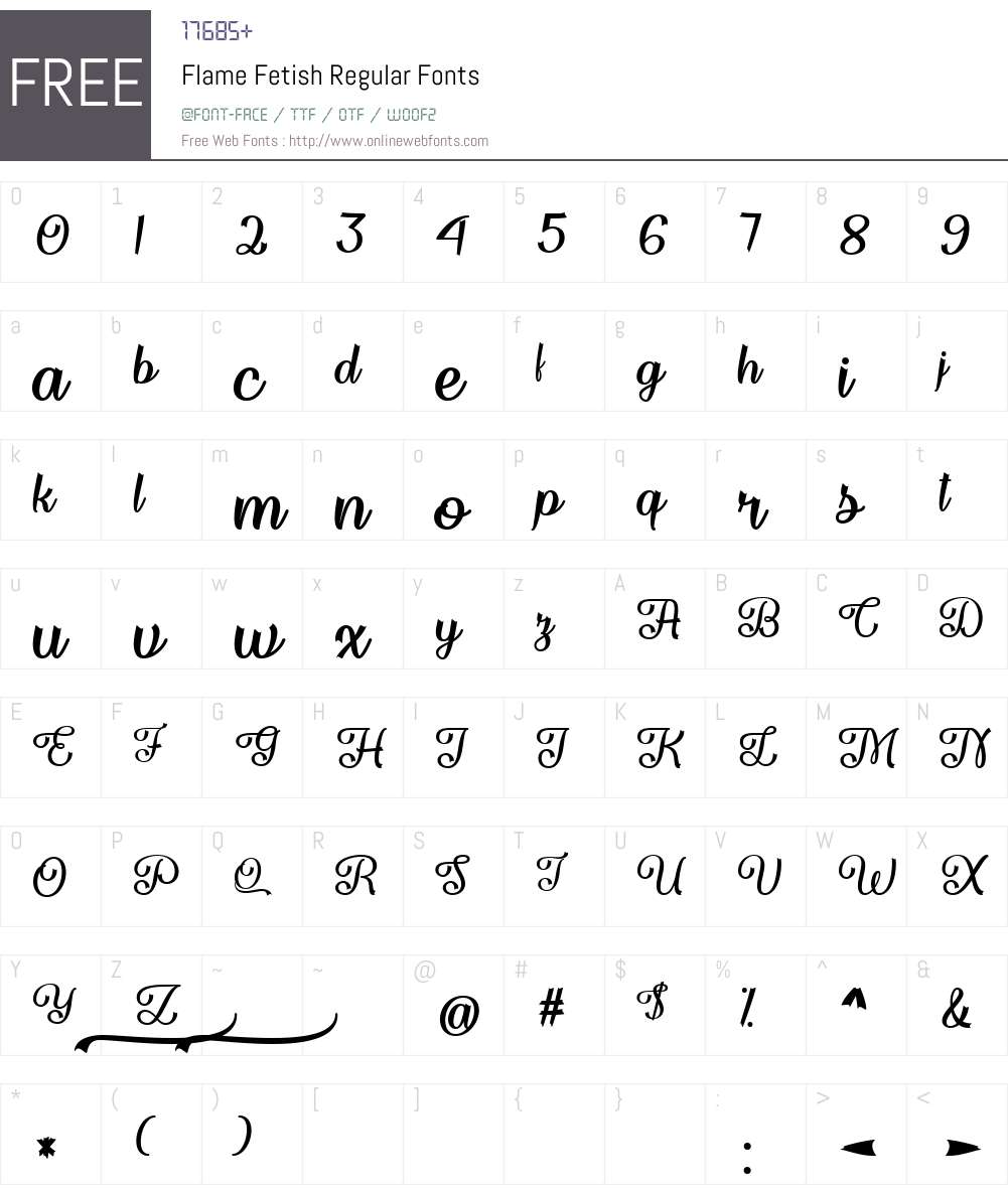 Flame Fetish Font Screenshots