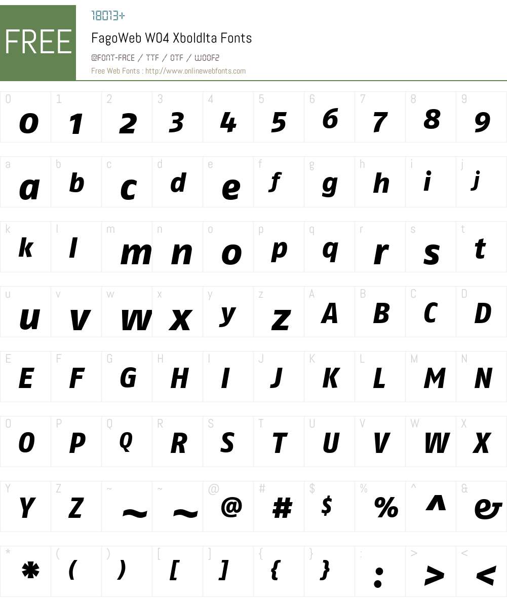 FF Fago Font Screenshots
