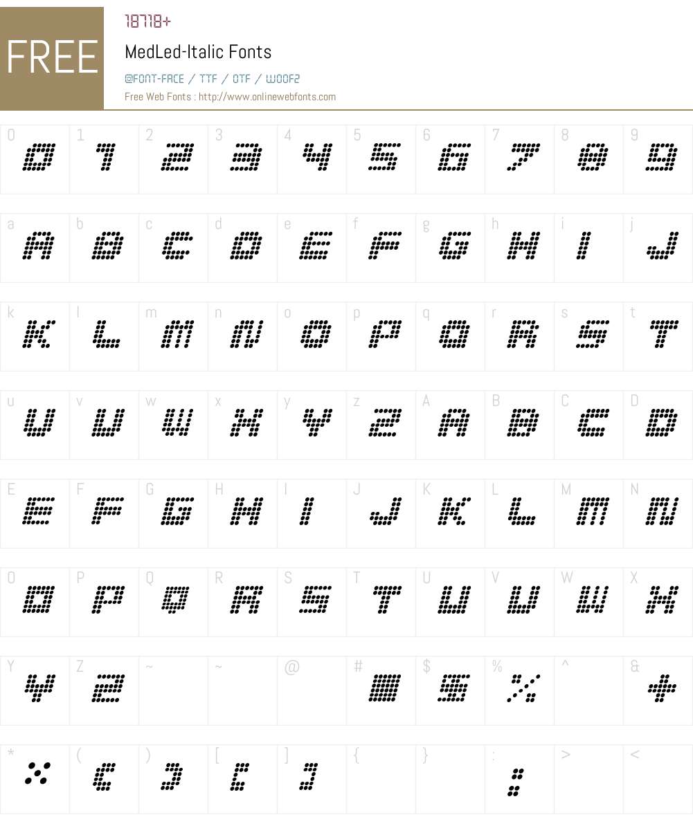 MedLed Font Screenshots
