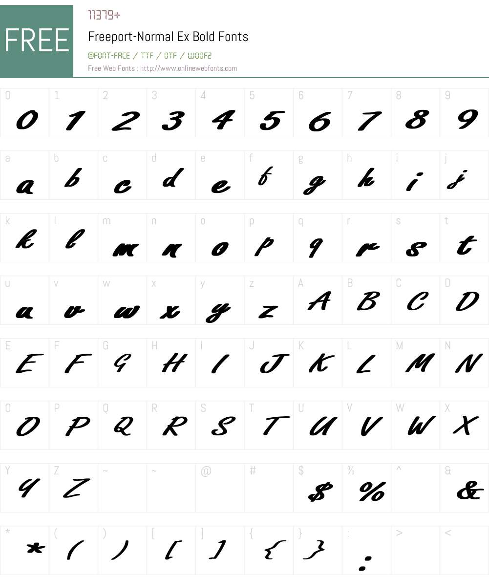 Freeport-Normal Ex Bold Font Screenshots