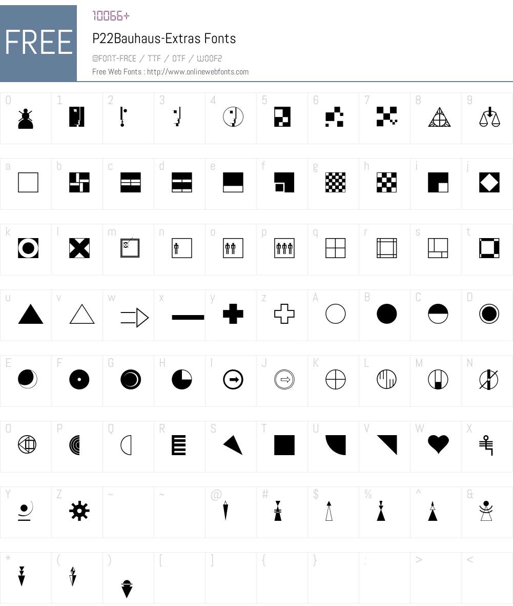 P22Bauhaus Font Screenshots