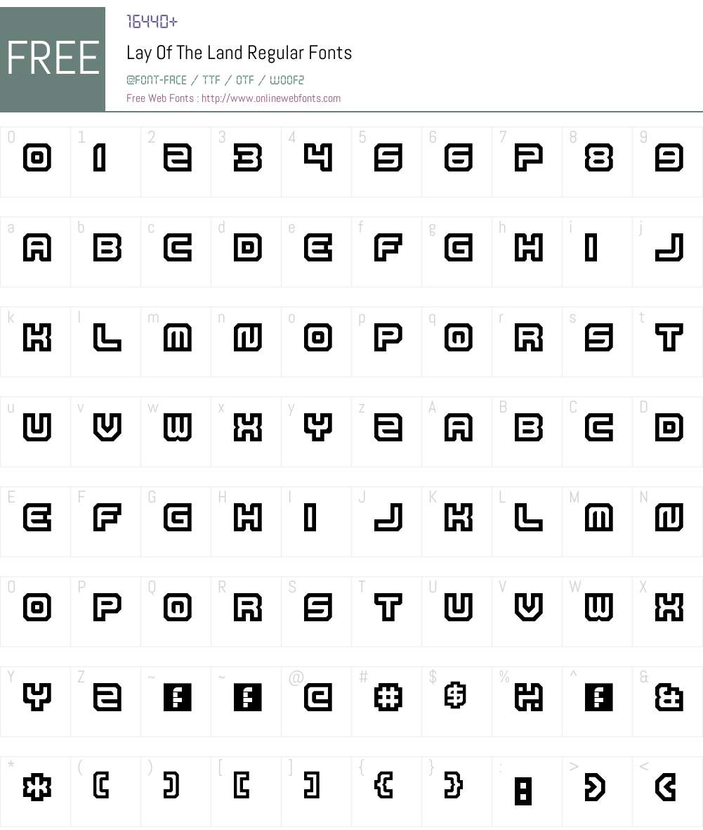 Lay Of The Land Font Screenshots