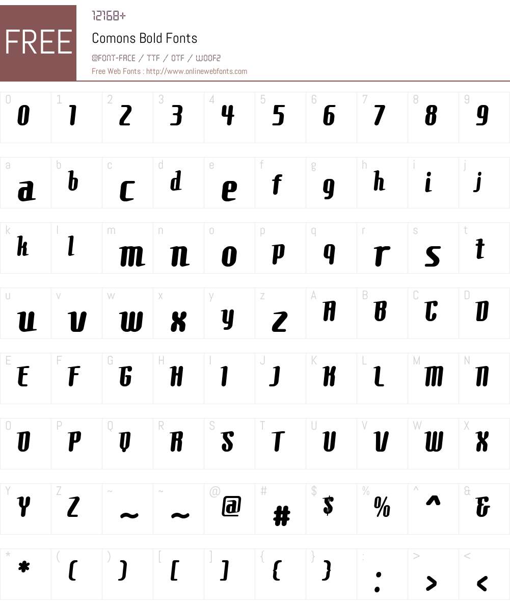 Comons Font Screenshots