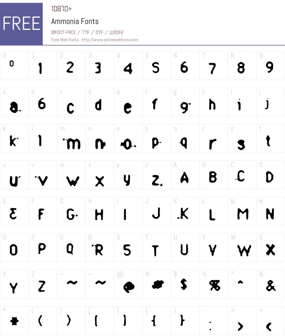 Ammonia Font Screenshots