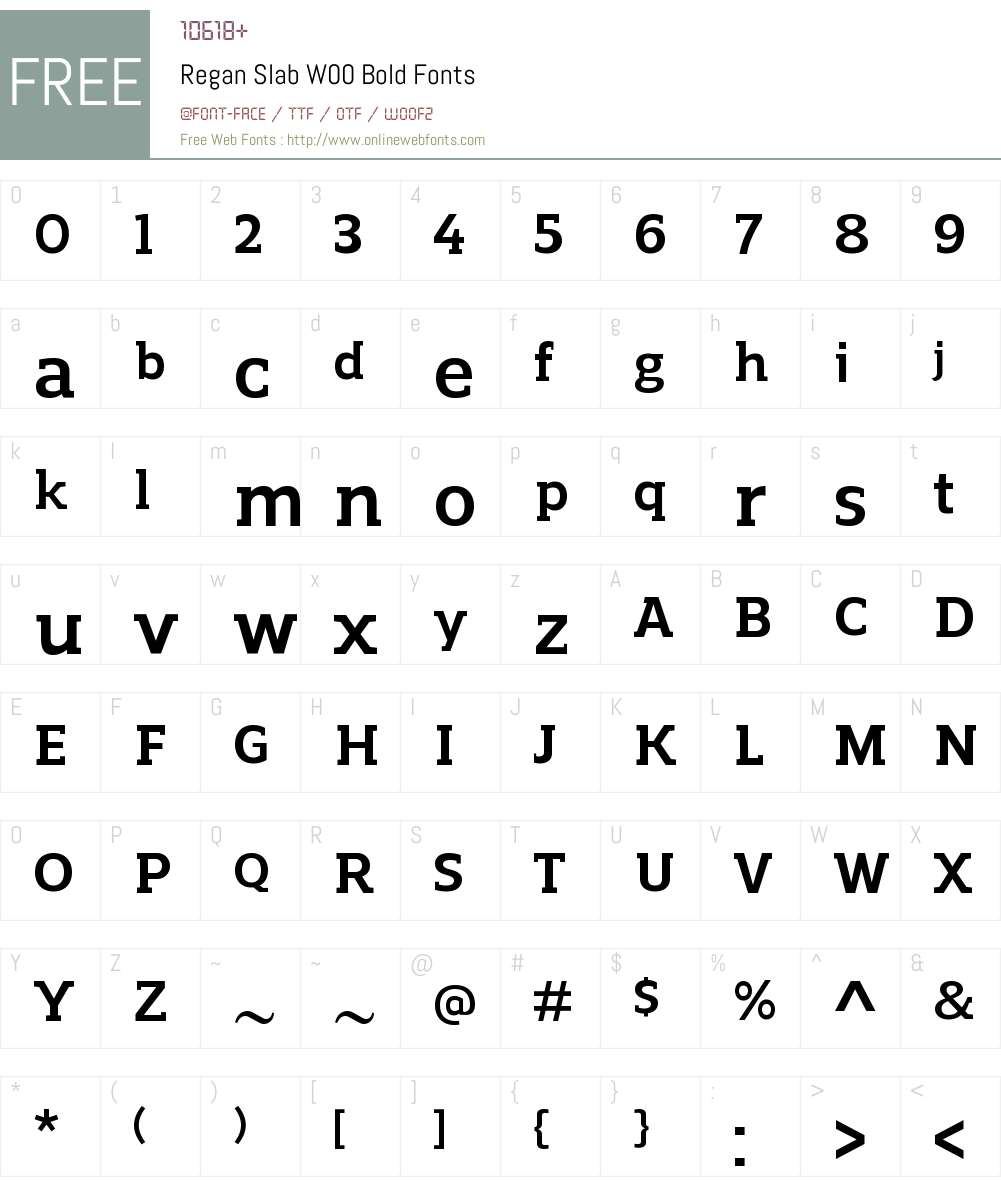 ReganSlabW00-Bold Font Screenshots