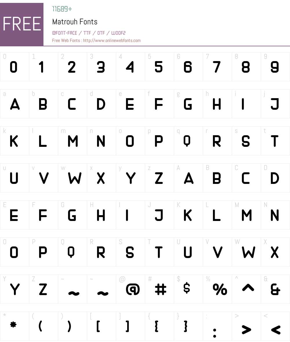 Matrouh Font Screenshots