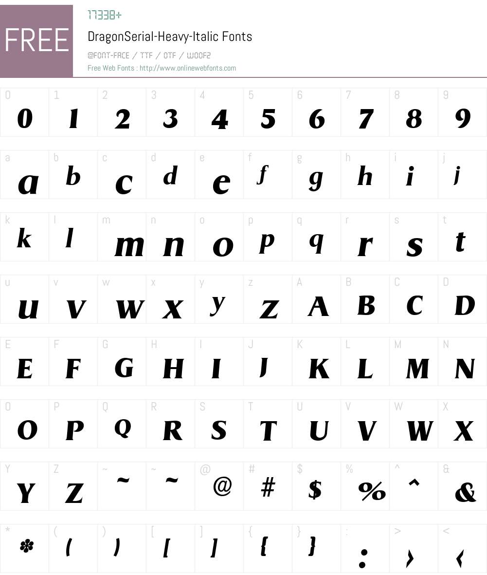 DragonSerial-Heavy Font Screenshots